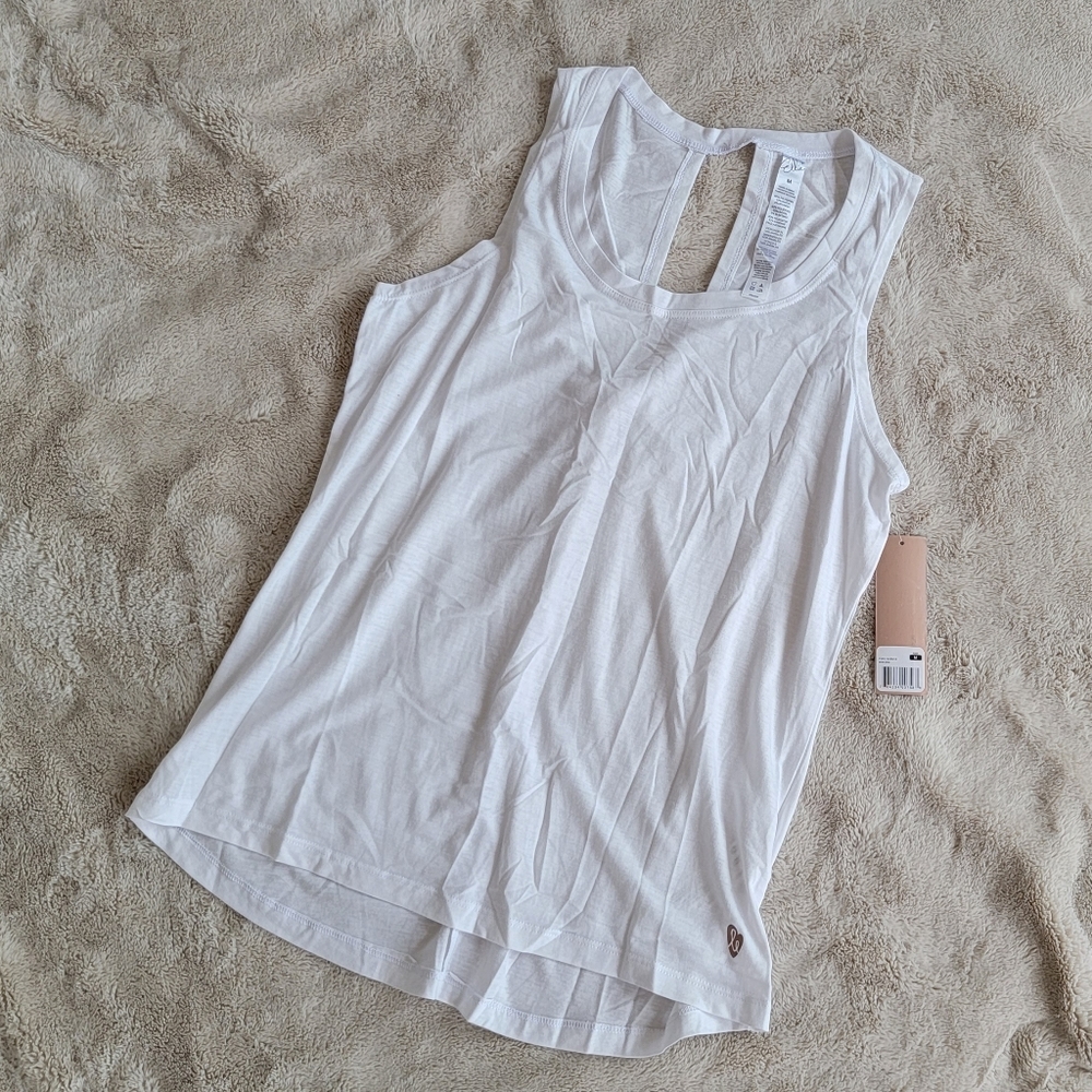 Ellie loose fitting white tank